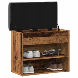 Banc à chaussures vieux bois 62x32x50 cm bois d'ingénierie 533068533068