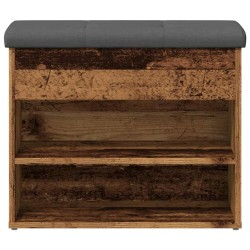 Banc à chaussures vieux bois 62x32x50 cm bois d'ingénierie 533068533068