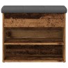 Banc à chaussures vieux bois 62x32x50 cm bois d'ingénierie 533068533068