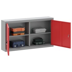 Armoire à outils avec étagère Rouge et Gris 100 x 20 x 55 cm 533069533069