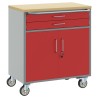 Banc de travail avec tiroir Rouge et Gris 75 x 45 x 85 cm 533070533070