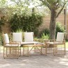 Ensemble de meubles d'extérieur 4 pcs Blanc Naturel et Crème 533073533073