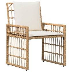 Ensemble de meubles d'extérieur 4 pcs Blanc Naturel et Crème 533073533073