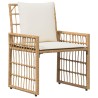 Ensemble de meubles d'extérieur 4 pcs Blanc Naturel et Crème 533073533073