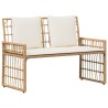 Ensemble de meubles d'extérieur 4 pcs Blanc Naturel et Crème 533073533073
