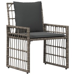 Ensemble de meubles d'extérieur 4 pcs Noir et Gris foncé 533074533074