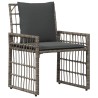 Ensemble de meubles d'extérieur 4 pcs Noir et Gris foncé 533074533074