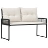 Banc extérieur Noir et blanc crème 118 x 55 x 82 cm 533077533077