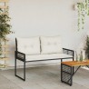 Banc extérieur Noir et blanc crème 118 x 55 x 82 cm 533077533077
