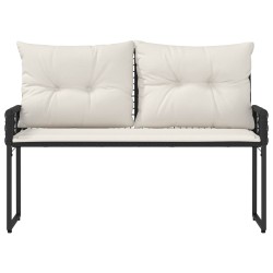 Banc extérieur Noir et blanc crème 118 x 55 x 82 cm 533077533077