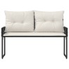 Banc extérieur Noir et blanc crème 118 x 55 x 82 cm 533077533077
