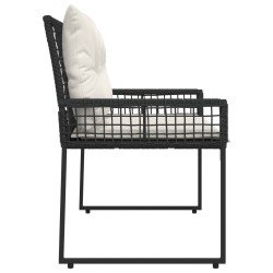 Banc extérieur Noir et blanc crème 118 x 55 x 82 cm 533077533077