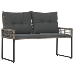 Banc extérieur Gris 118 x 55 x 82 cm Rotin PE et tissu 533080533080