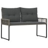 Banc extérieur Gris 118 x 55 x 82 cm Rotin PE et tissu 533080533080