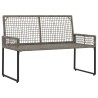 Banc extérieur Gris 118 x 55 x 82 cm Rotin PE et tissu 533080533080