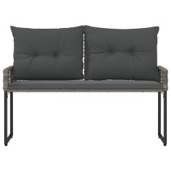 Banc extérieur Gris 118 x 55 x 82 cm Rotin PE et tissu 533080533080