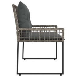 Banc extérieur Gris 118 x 55 x 82 cm Rotin PE et tissu 533080533080