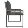 Banc extérieur Gris 118 x 55 x 82 cm Rotin PE et tissu 533080533080