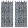 Rideaux en velours 2 pcs Gris Argenté 245 x 140 cm Velours 534353534353