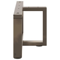 Pieds de table basse en T, 2 pièces, noir, 70 x 25 x (30-31) cm, acier 534354534354