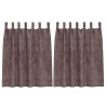Rideaux en velours 2 pcs Marron 140 x 140 cm Velours 534359534359