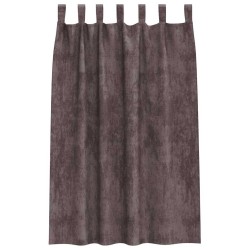 Rideaux en velours 2 pcs Marron 175 x 140 cm Velours 534363534363