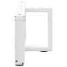 Pieds de table basse en T, 2 pièces, blanc, 60 x 25 x (30-31) cm, acier 534365534365
