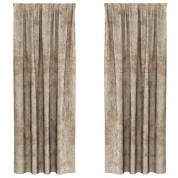 Rideaux en velours 2 pcs Champagne 225 x 140 cm Velours 534367534367
