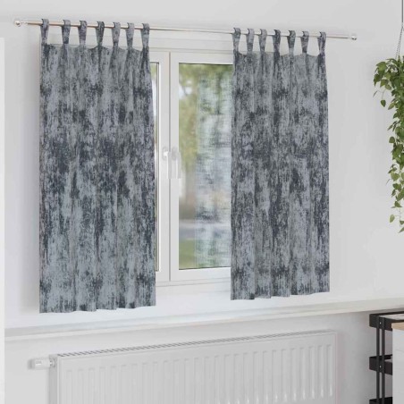 Rideaux en velours 2 pcs Gris Argenté 175 x 140 cm Velours 534368534368