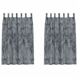 Rideaux en velours 2 pcs Gris Argenté 175 x 140 cm Velours 534368534368