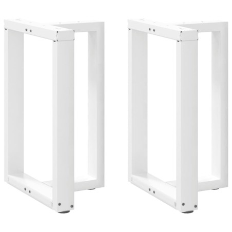 Pieds de table à manger en T, 2 pièces, blanc, 60 x 35 x (72-73) cm, acier 534369534369