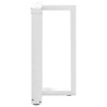 Pieds de table à manger en T, 2 pièces, blanc, 60 x 35 x (72-73) cm, acier 534369534369
