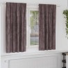 Rideaux en velours 2 pcs Marron 175 x 140 cm Velours 534371534371