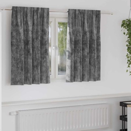 Rideaux en velours 2 pcs Gris 140 x 140 cm Velours 534372534372