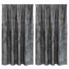 Rideaux en velours 2 pcs Gris 140 x 140 cm Velours 534372534372
