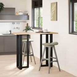 Pieds de table de bar en T, 2 pièces, noir, 40 x 35 x (110-111) cm, acier 534376534376