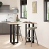 Pieds de table de bar en forme de T, 2 pièces, noir, 60 x 35 x (100-101) cm, acier 534378534378