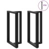 Pieds de table de bar en forme de T, 2 pièces, noir, 60 x 35 x (100-101) cm, acier 534378534378