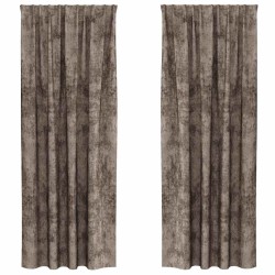 Rideaux en velours 2 pcs Cappuccino 245 x 140 cm Velours 534380534380