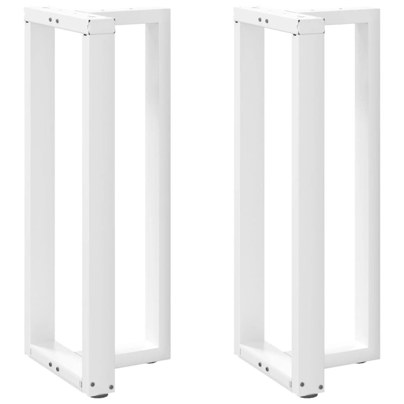 Pieds de table de bar en T, 2 pièces, blanc, 50 x 35 x (100-101) cm, acier 534384534384