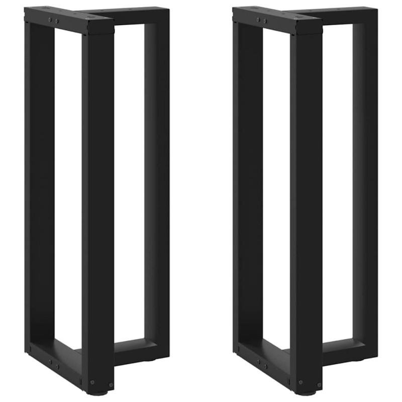 Pieds de table de bar en forme de T, 2 pièces, noir, 50 x 35 x (100-101) cm, acier 534385534385
