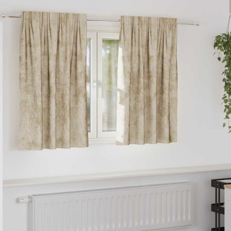Rideaux en velours 2 pcs Crème 140 x 140 cm Velours 534387534387