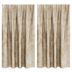 Rideaux en velours 2 pcs Crème 140 x 140 cm Velours 534387534387