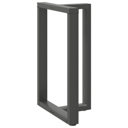 Pieds de table de bar en T, 2 pièces, anthracite, 60 x 35 x (90-91) cm, acier 534388534388