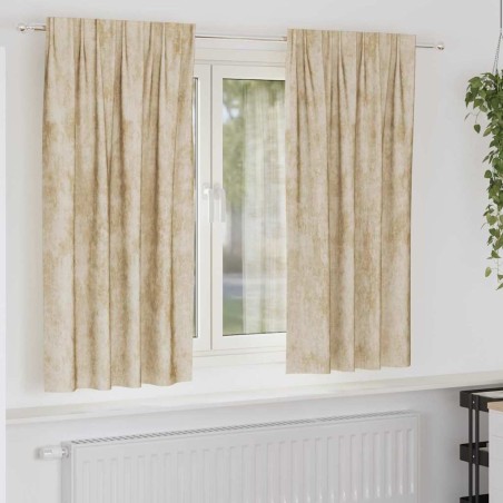 Rideaux en velours 2 pcs Crème 175 x 140 cm Velours 534389534389