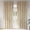 Rideaux en velours 2 pcs Crème 225 x 140 cm Velours 534390534390