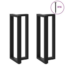 Pieds de table de bar en forme de T, 2 pièces, noir, 40 x 35 x (100-101) cm, acier 534392534392