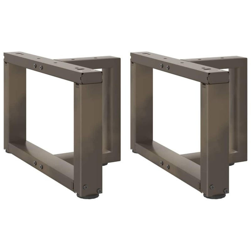 Pieds de table basse en T, 2 pièces, noir, 50 x 25 x (30-31) cm, acier 534395534395