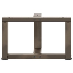 Pieds de table basse en T, 2 pièces, noir, 50 x 25 x (30-31) cm, acier 534395534395