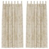 Rideaux en velours 2 pcs Crème 245 x 140 cm Velours 534397534397